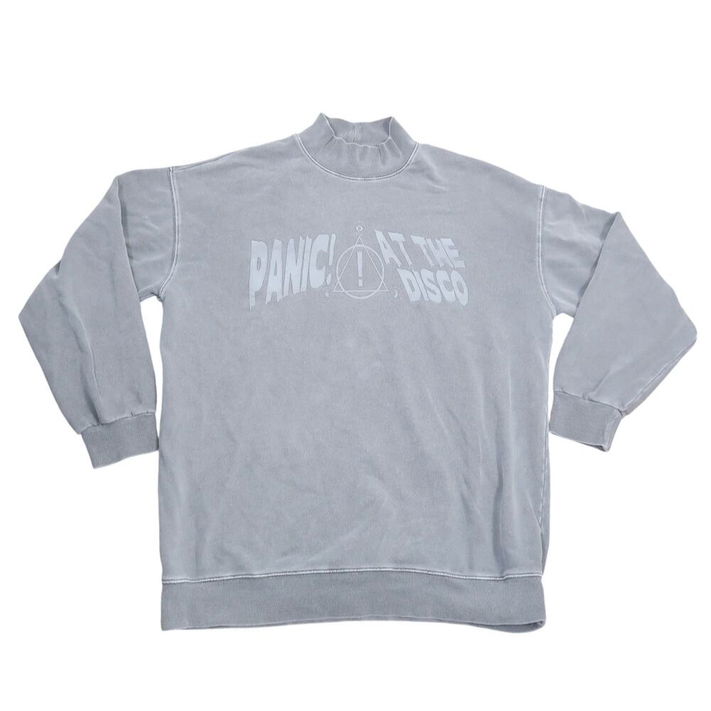 Panic! At The Disco grey mockneck pullover sweatshirt XL